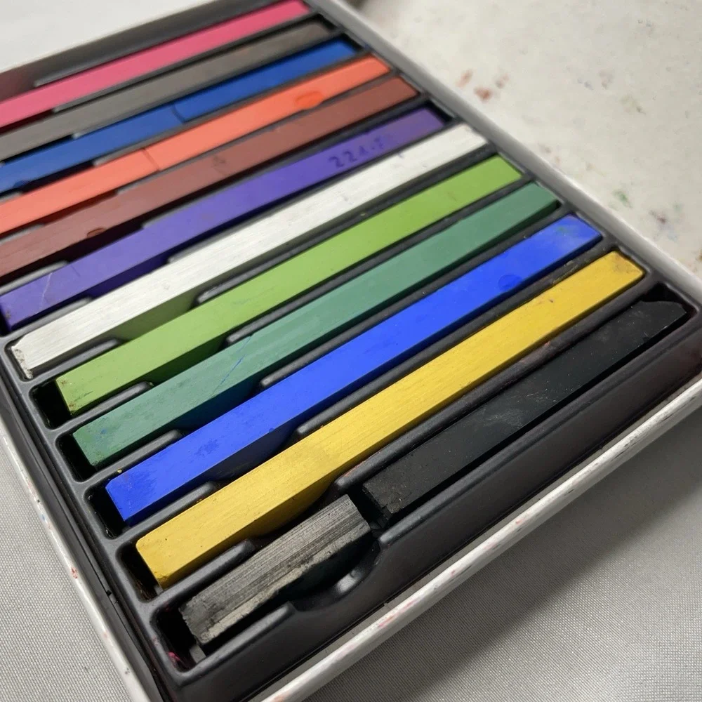 Prismacolor Nupastel Sanford Firm Artist Pastel Color Sticks Set 12 Made In USA
